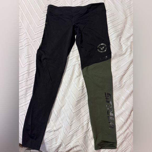 Virus Leggings | Size Large | Army Green - Picture 1 of 4